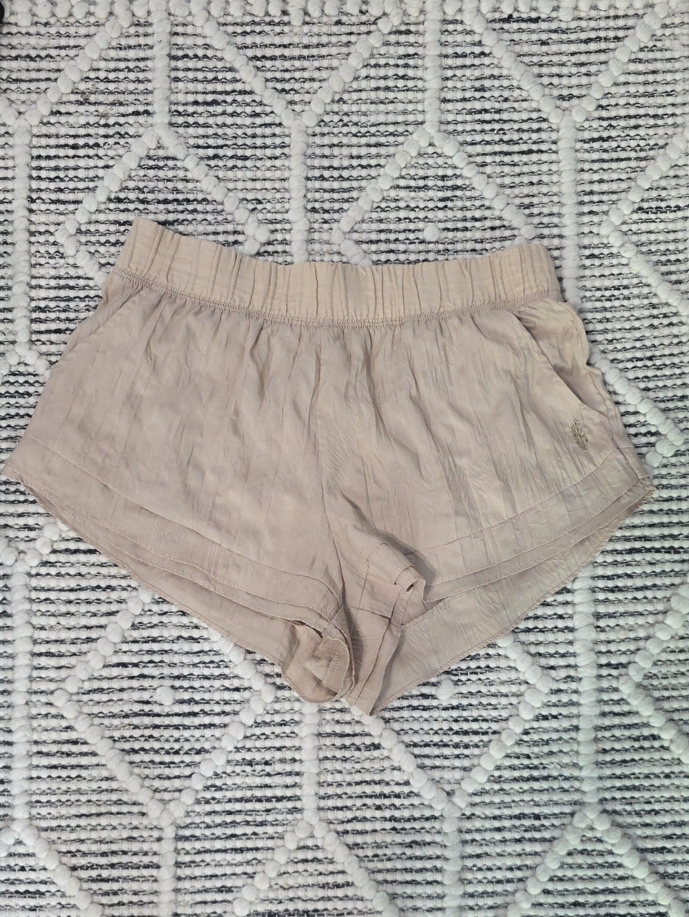 Fp Movement Beige Elastic Waist Shorts